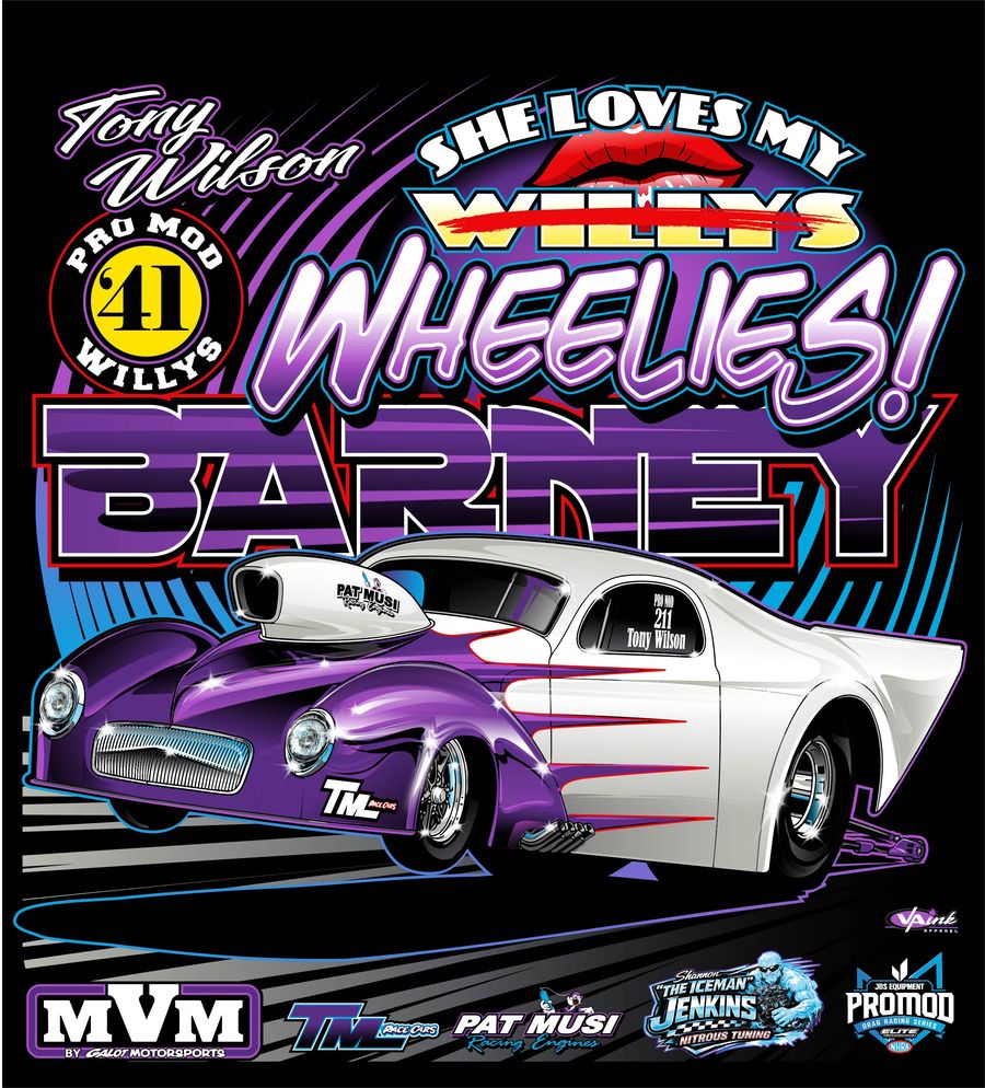 She Loves My Willys Wheelies poster, 18 by 24 inches, full colour